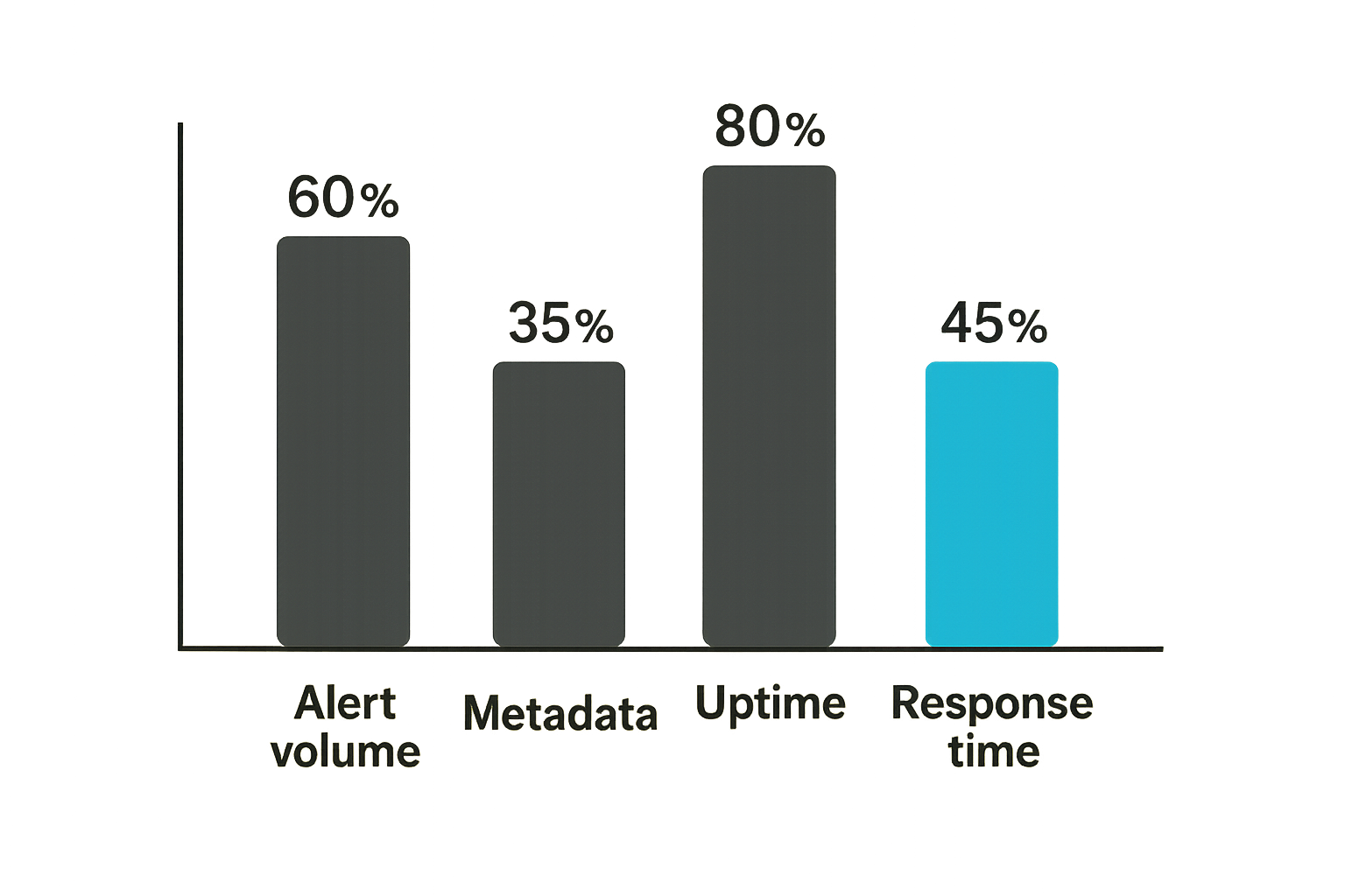 Chart of ring security system operational metrics