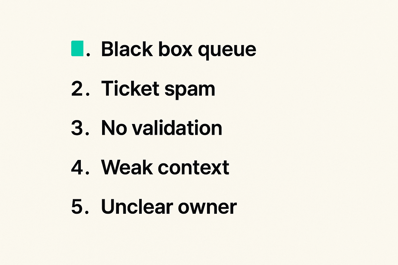 Checklist of common security service failure modes for SOC teams
