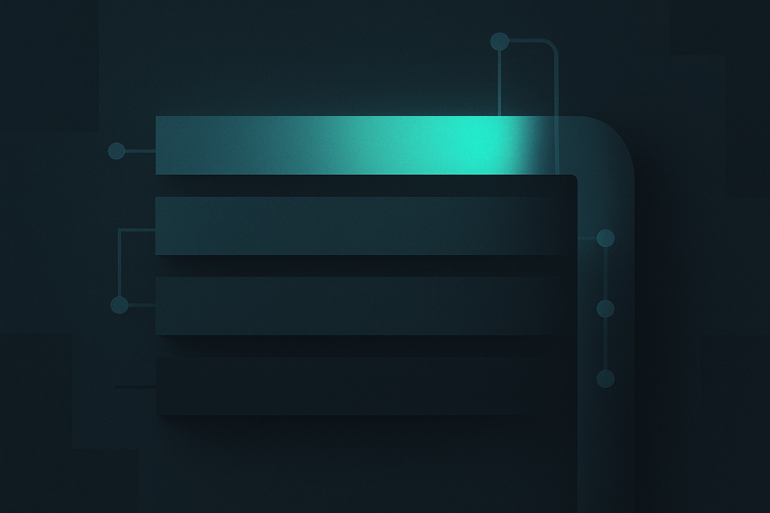 Abstract diagram representing layered enrichment pipeline with tiered trust signals