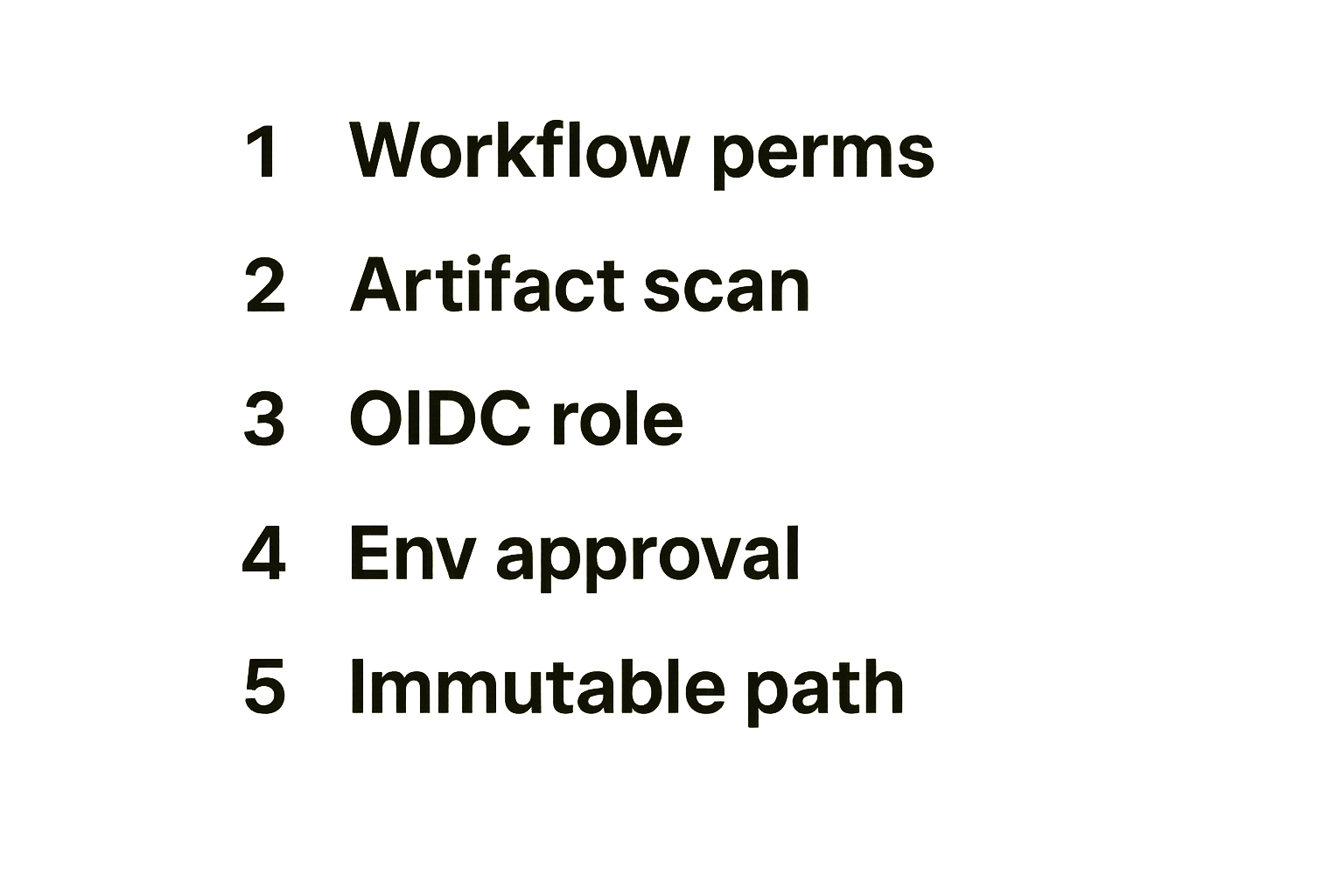 Checklist of CI/CD controls before artifacts are uploaded to public storage