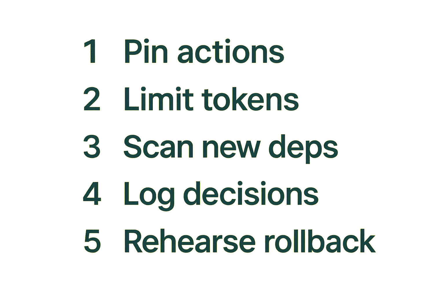 Checklist for implementing CI/CD supply chain controls