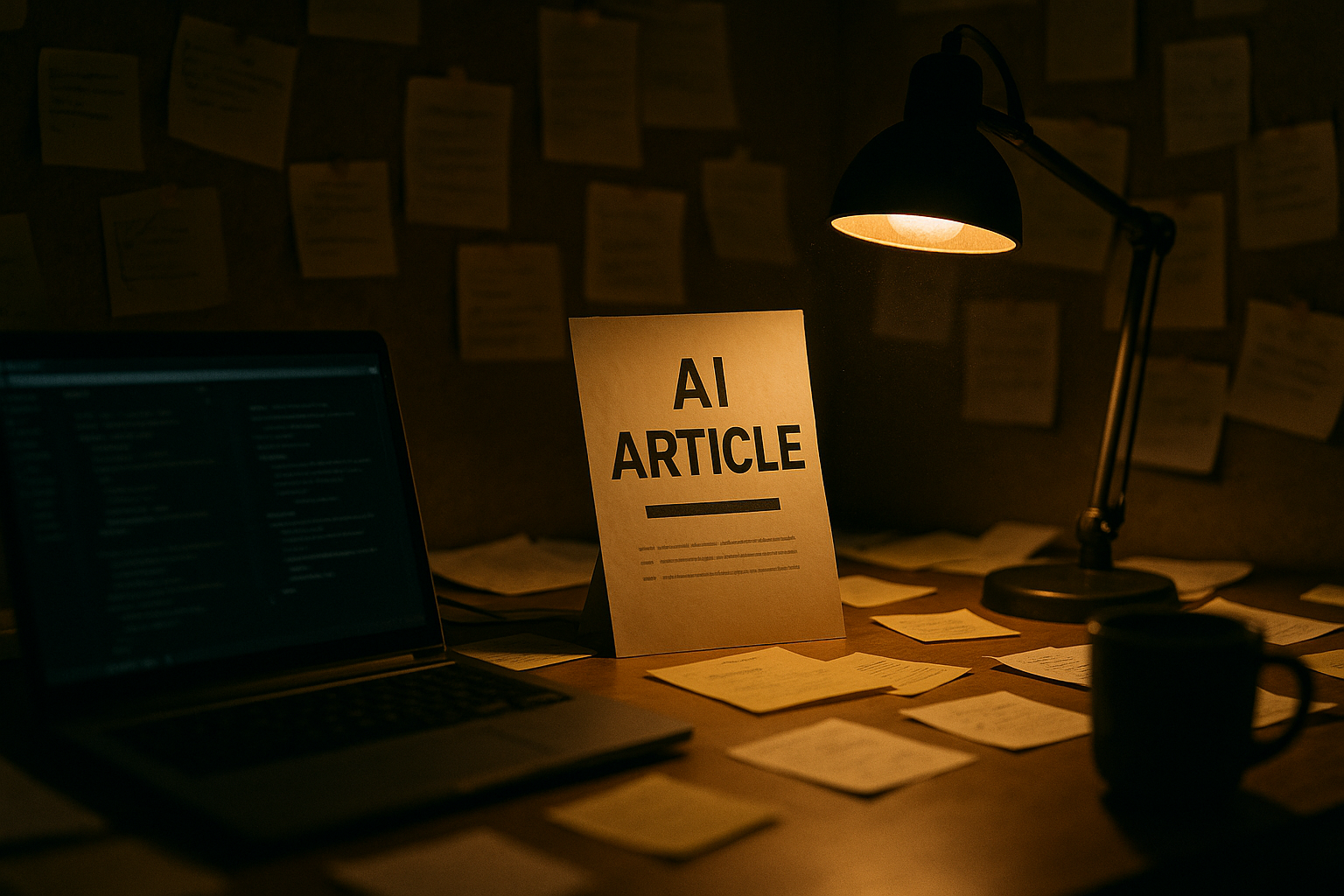 Diagram showing AI articles as a layered publishing architecture