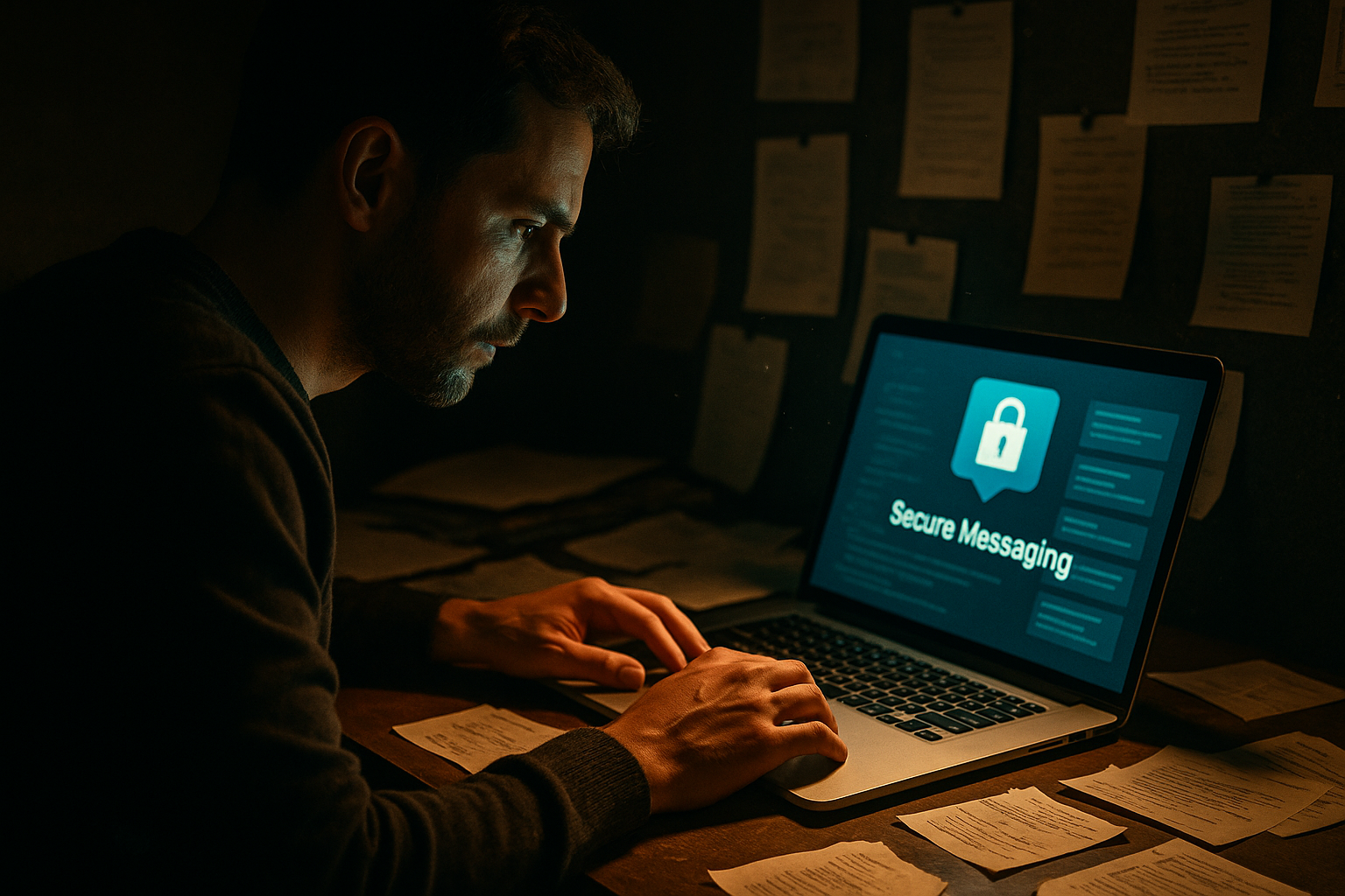 Diagram of how an answer engine interprets secure messaging content
