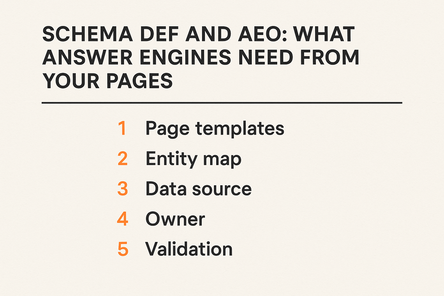 Checklist for planning a schema definition inventory before implementation