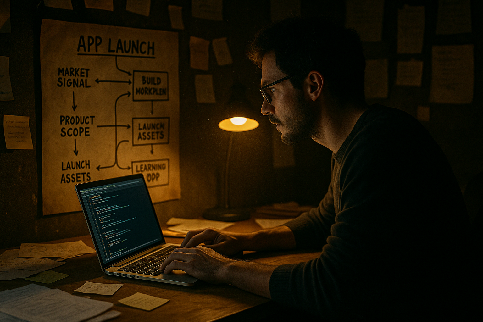 Operating system view of building and launching apps