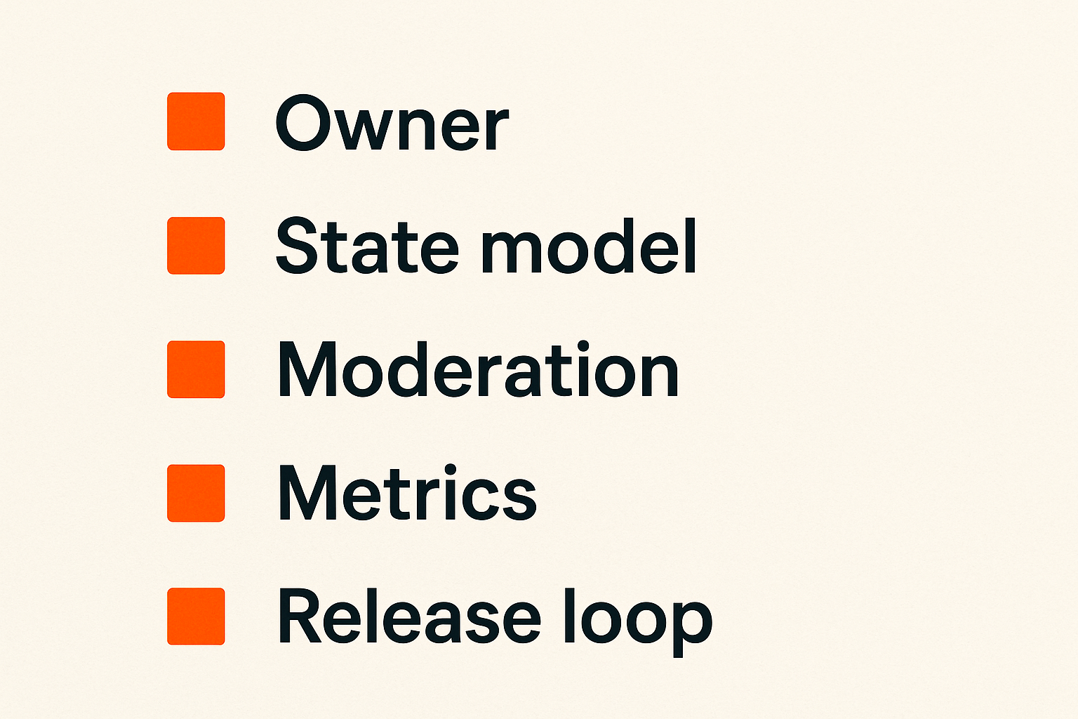 Checklist for implementing community workflow in a product team