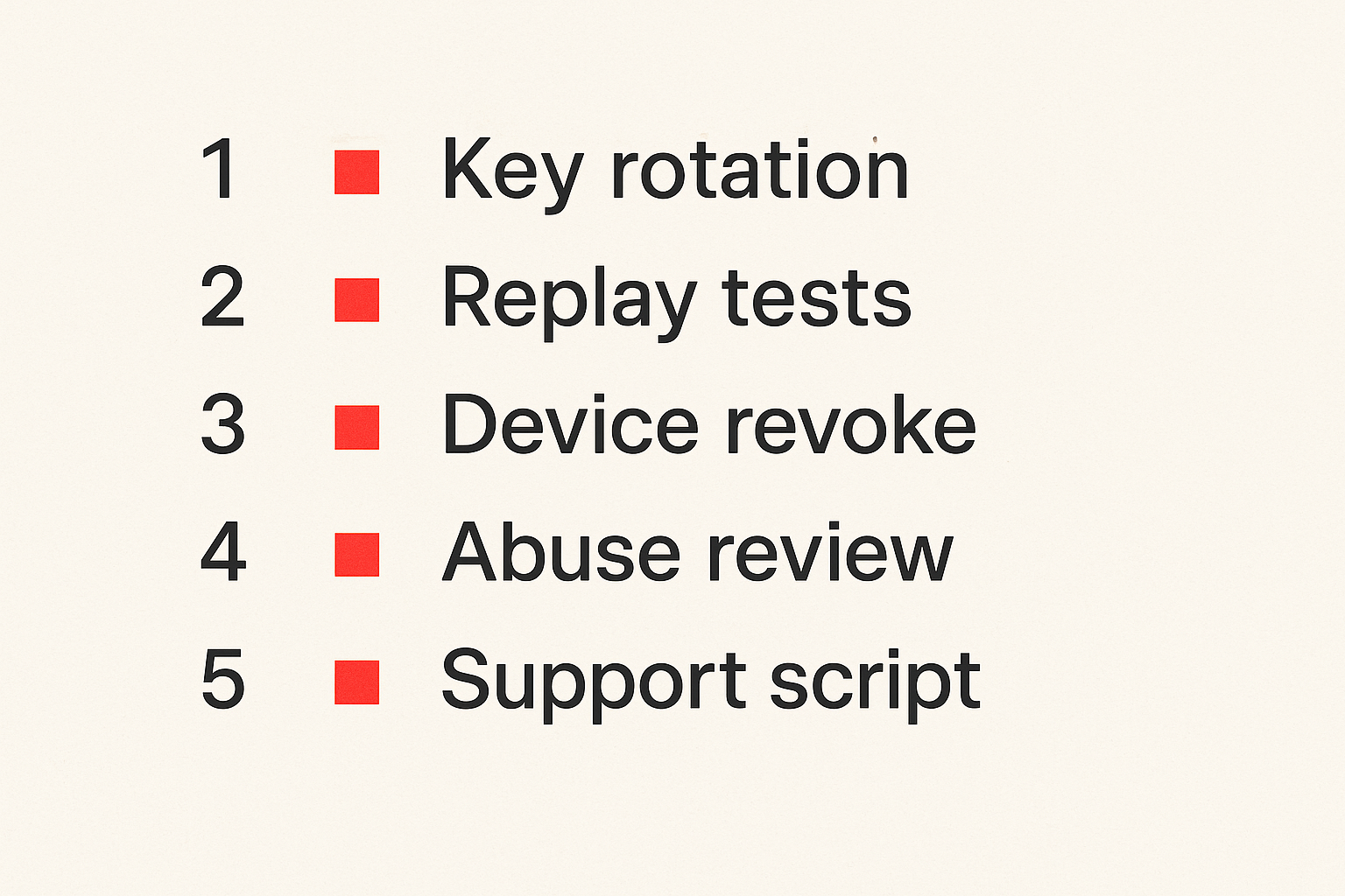 Checklist of encrypted messaging failure controls before launch