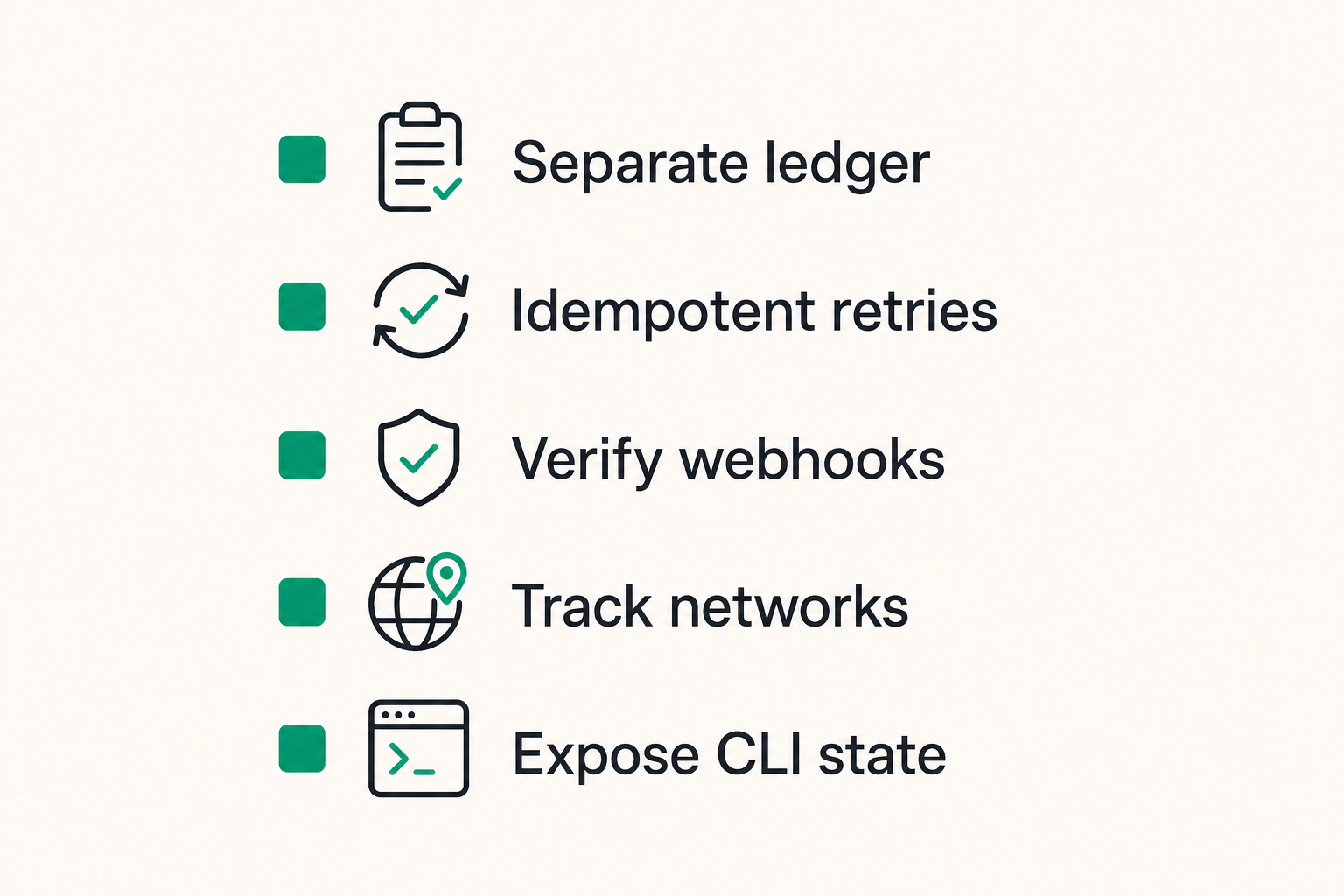 Checklist for reliable crypto payment architecture