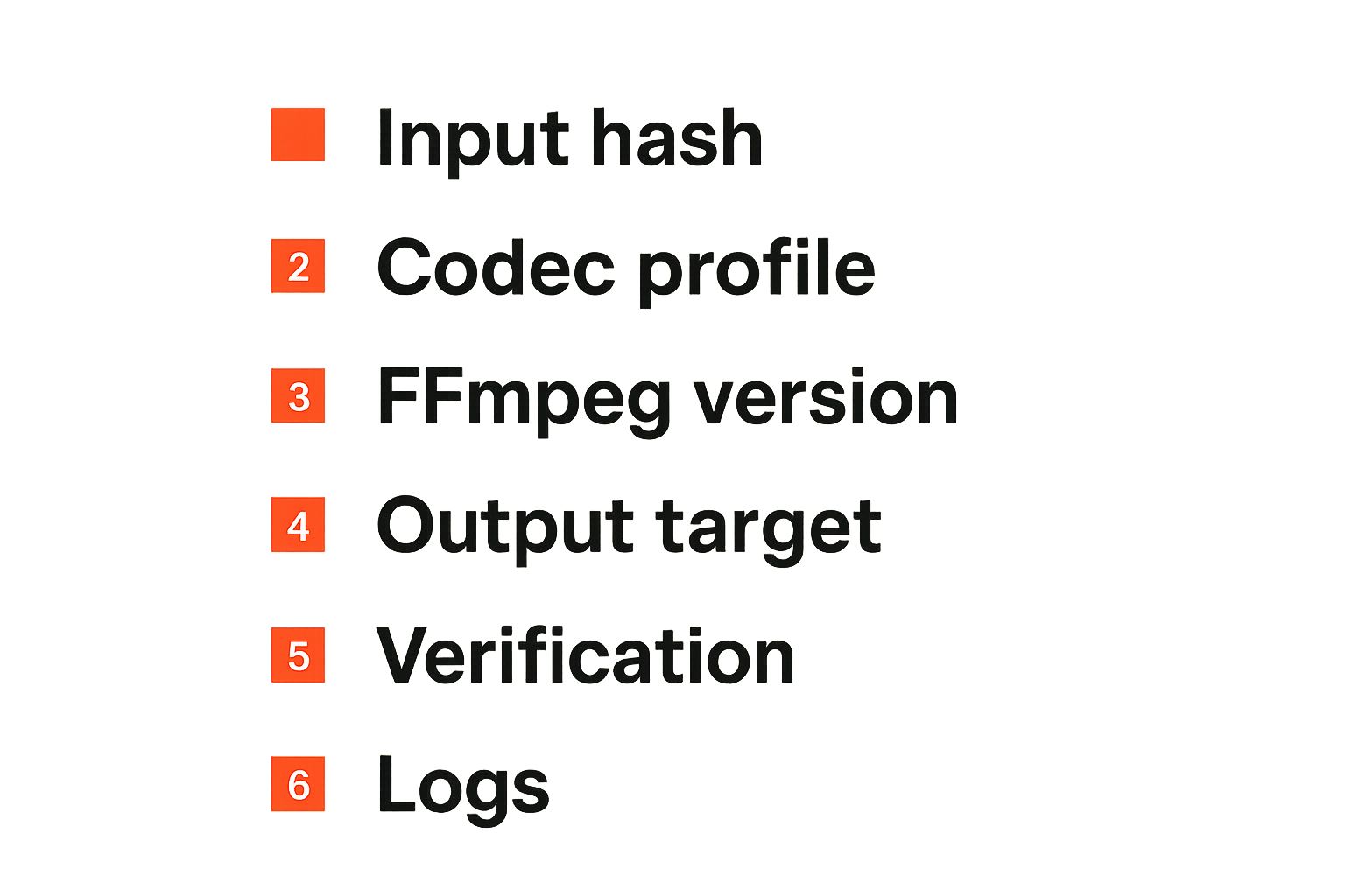 Checklist for robust FFmpeg transcode jobs