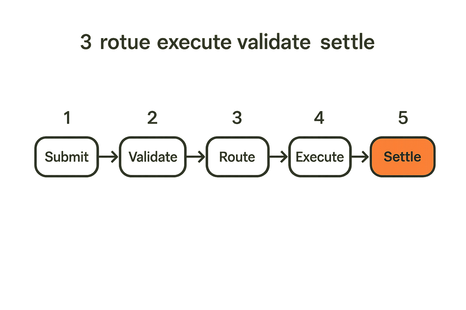 Workflow for routing and settling a compute job