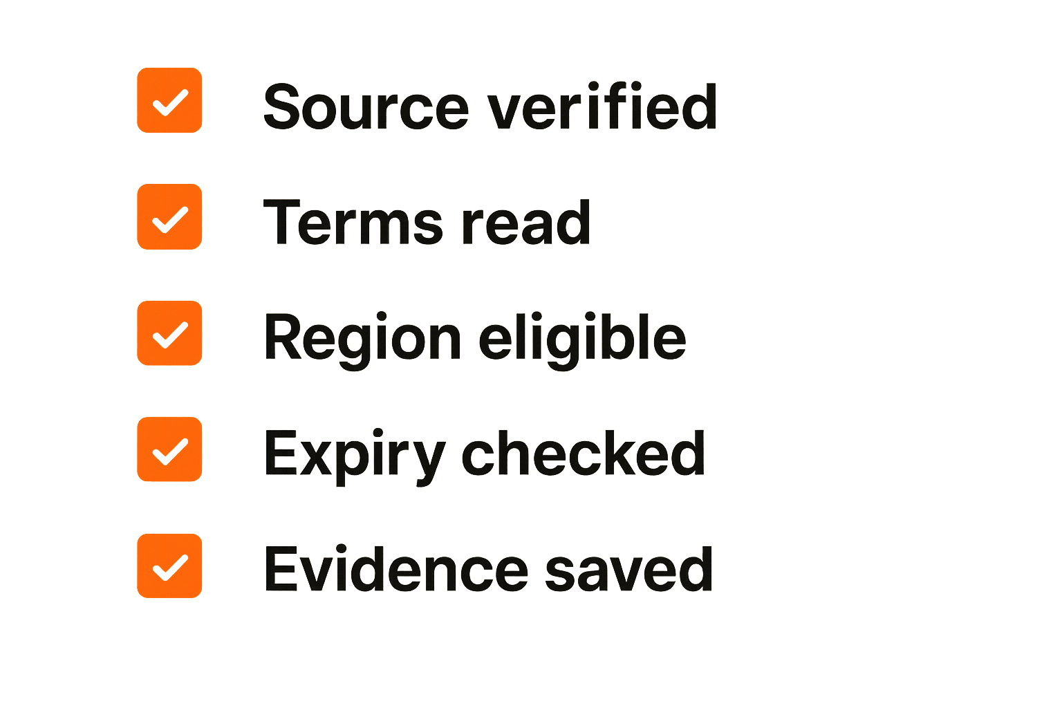Checklist for verifying a no deposit bonus code before claiming