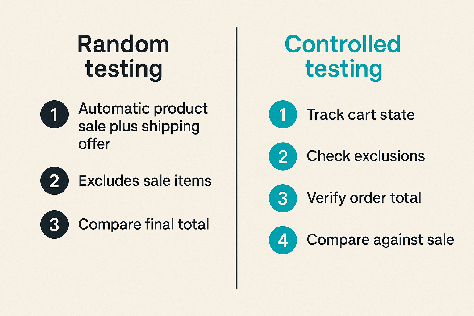 Comparison of weak coupon testing versus controlled checkout testing