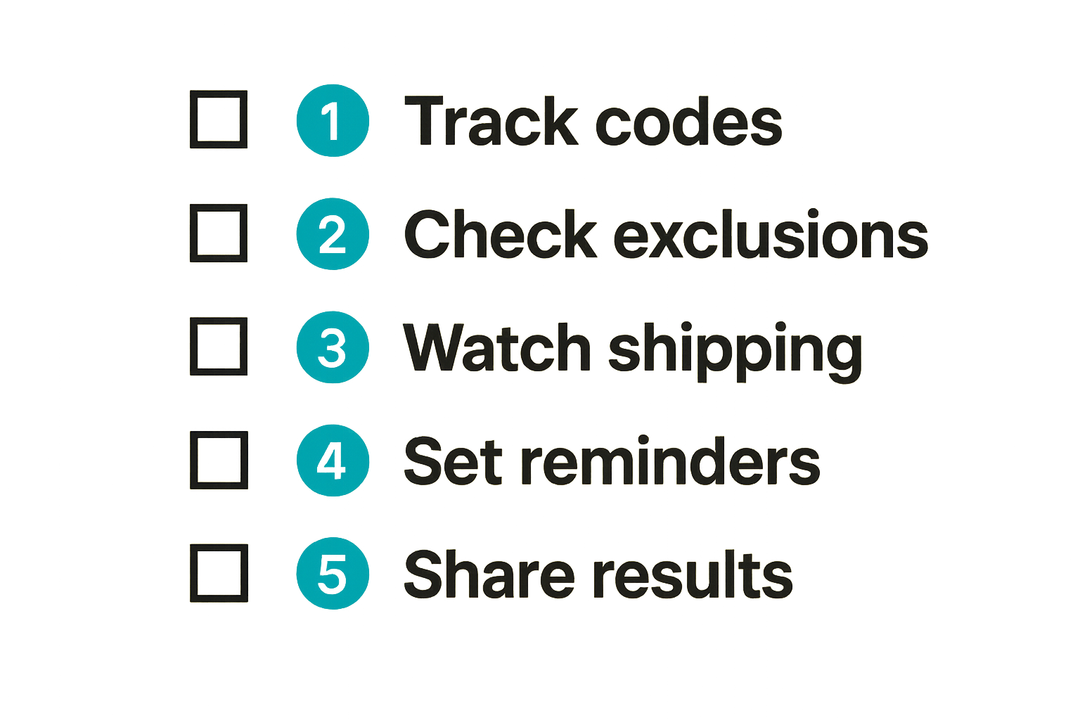 Checklist for repeat Shutterfly shoppers tracking deals and deadlines