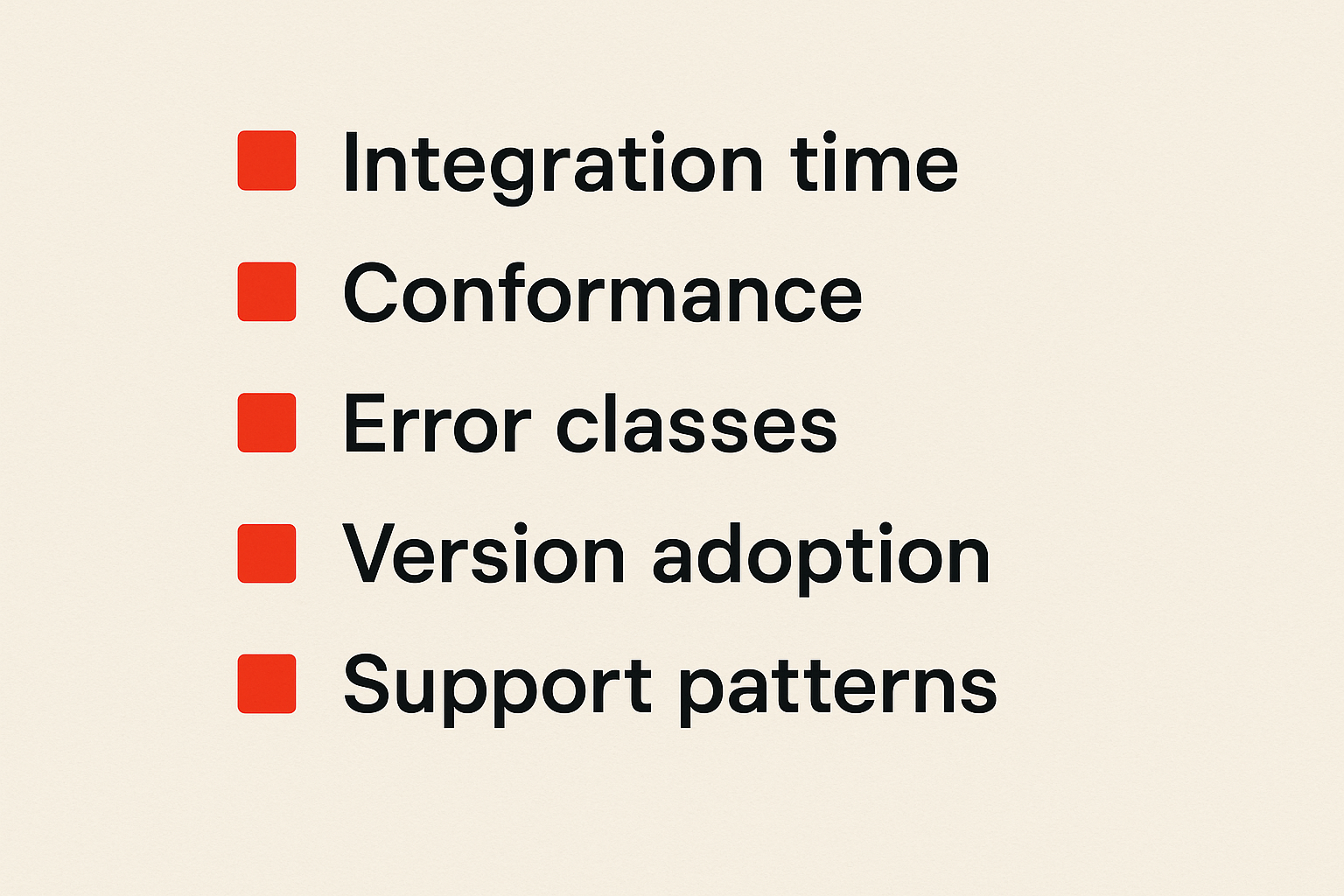 Checklist of operational signals for standards vocabulary in agent platforms
