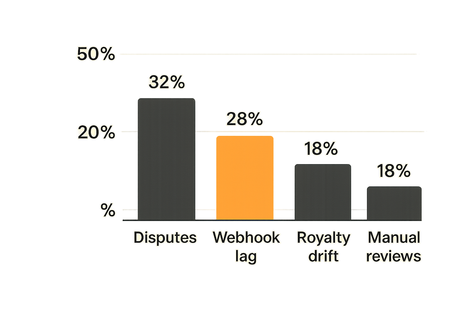 Operational metrics chart for AI content blockchain payment operations