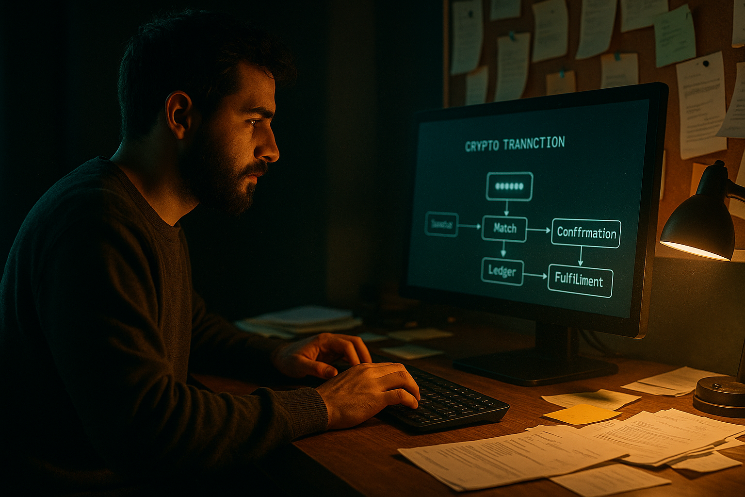 Diagram showing a transaction hash as one input in a larger payment workflow