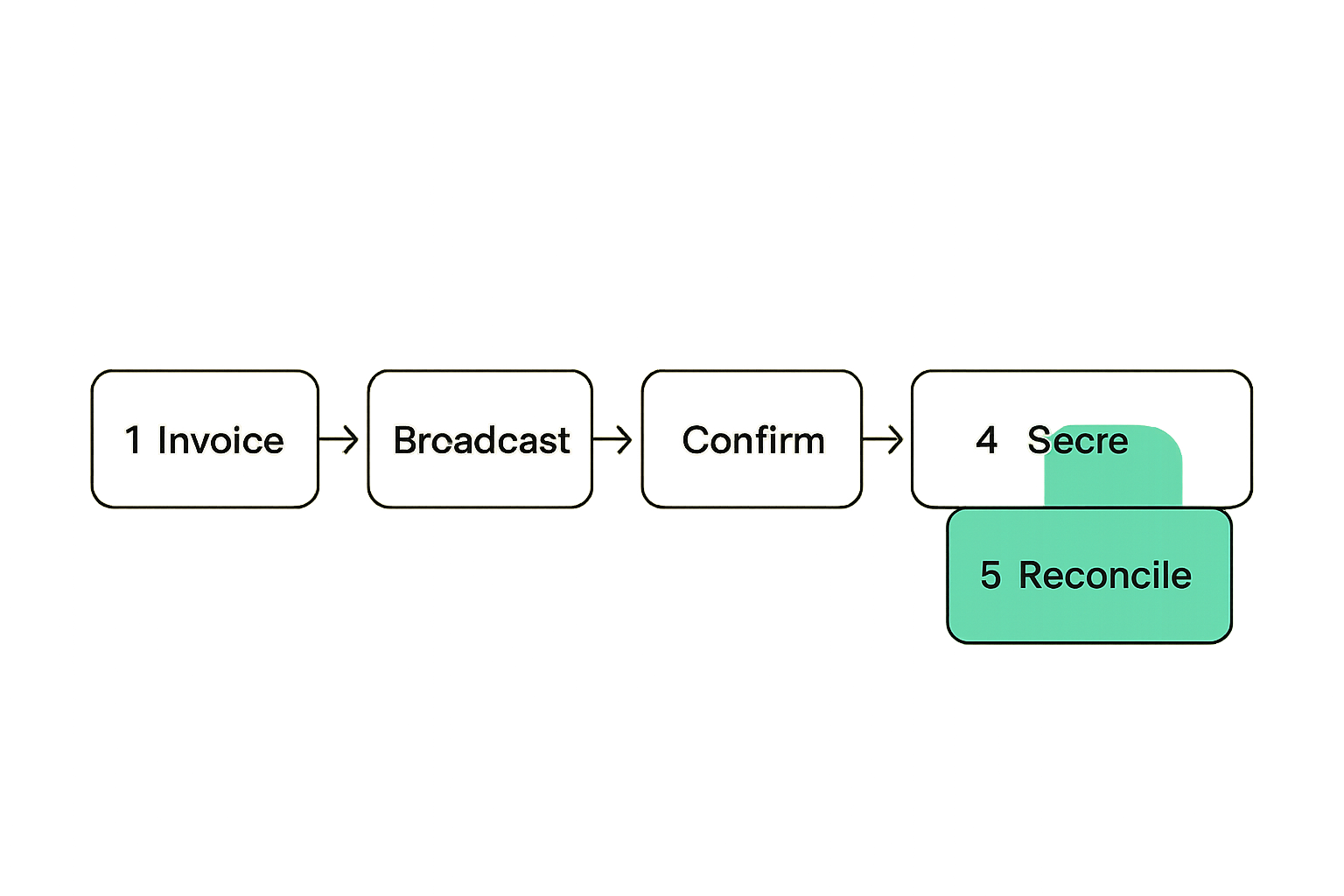 Crypto invoice lifecycle from invoice creation to reconciliation