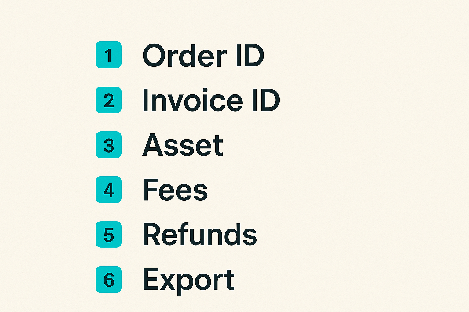 Checklist for settlement and accounting controls in crypto payments.