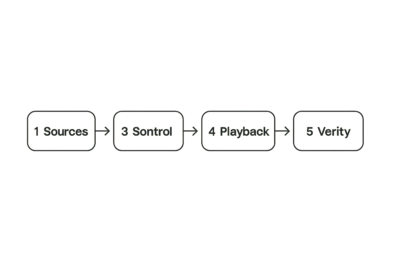 Flow diagram of a home media architecture from clients through control services to storage and sources.
