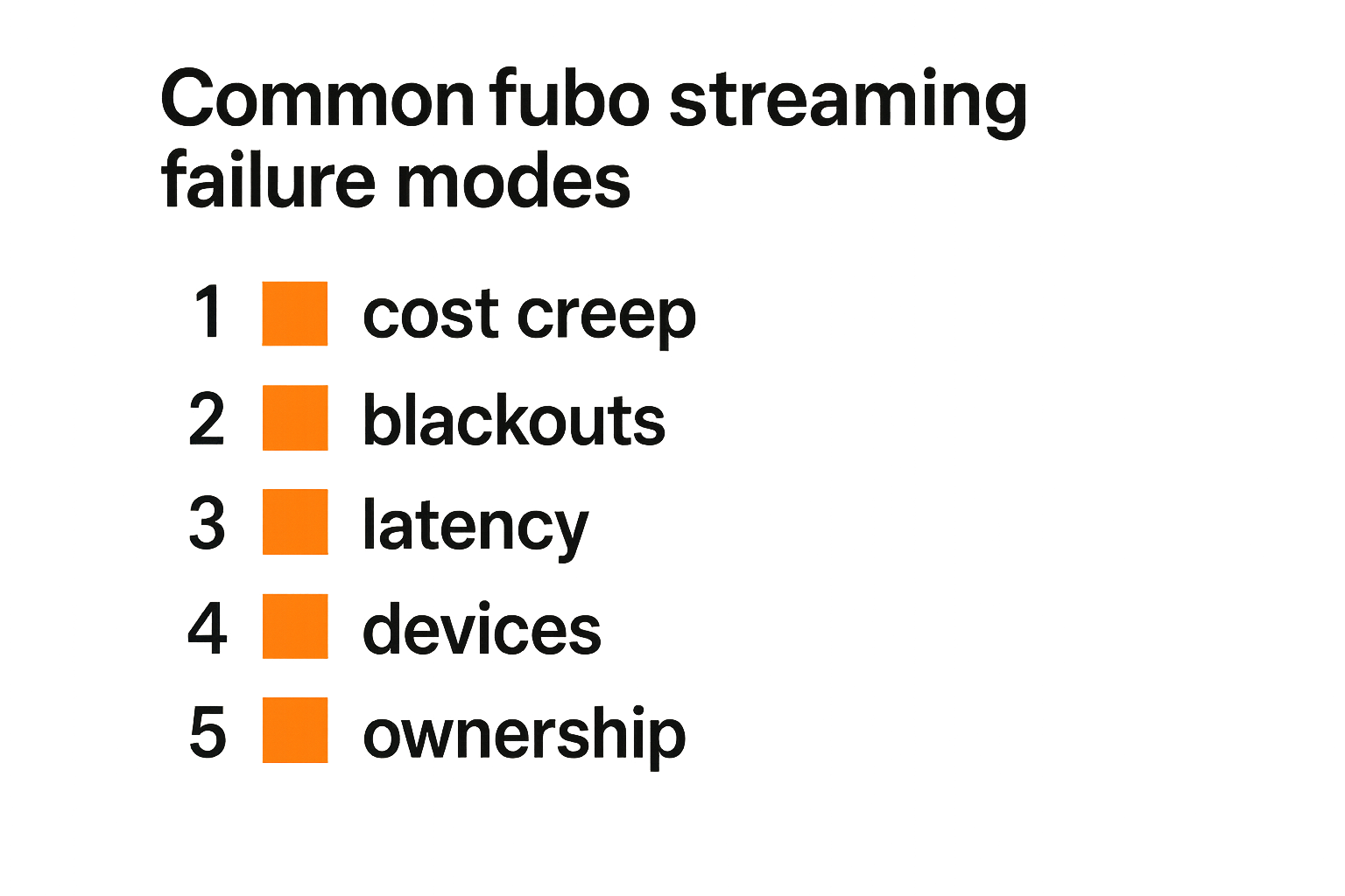 Checklist of common fubo streaming failure modes to check before switching