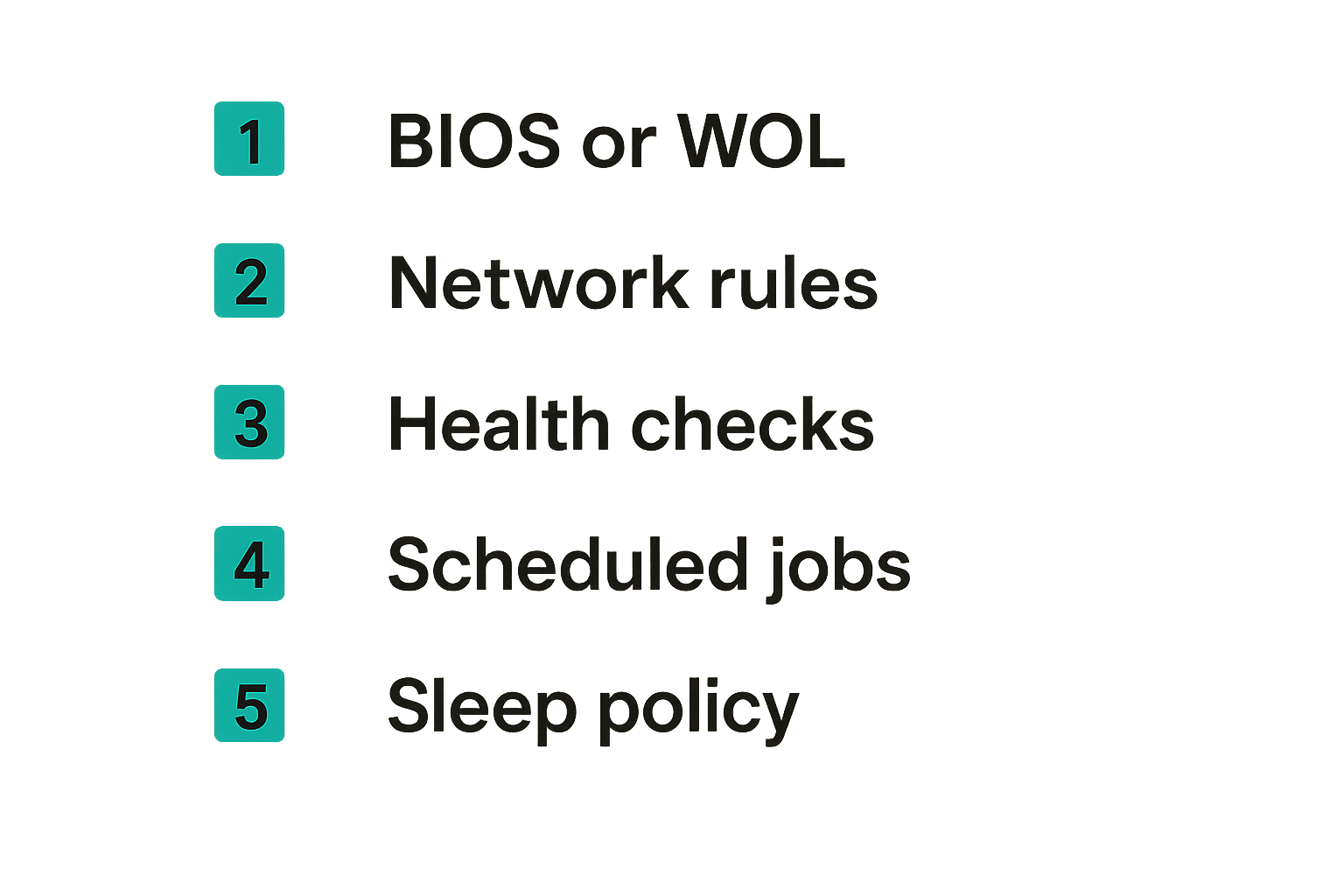 Checklist for rolling out wake tech in a home media stack