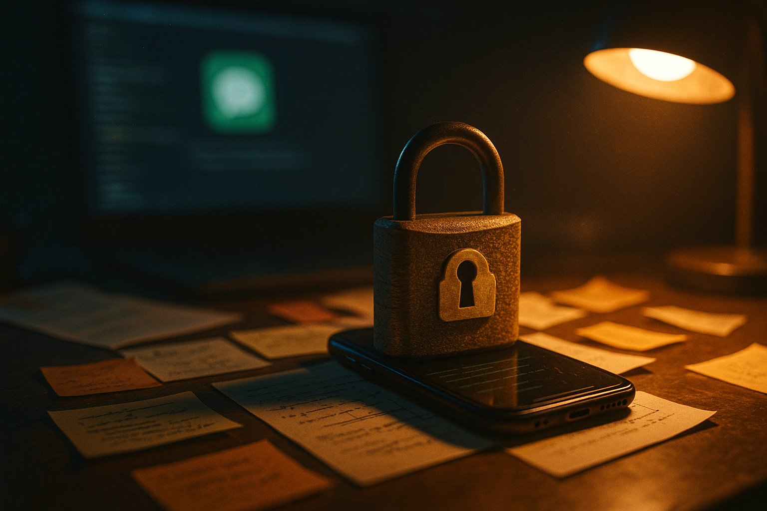 Layered diagram of encrypted messaging risks beyond message content
