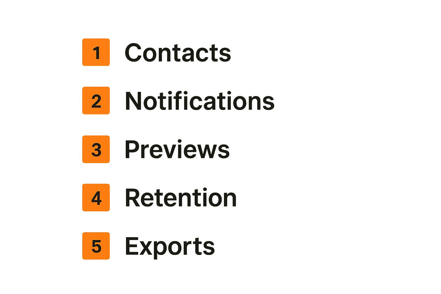 Checklist of common metadata leak points in encrypted messaging