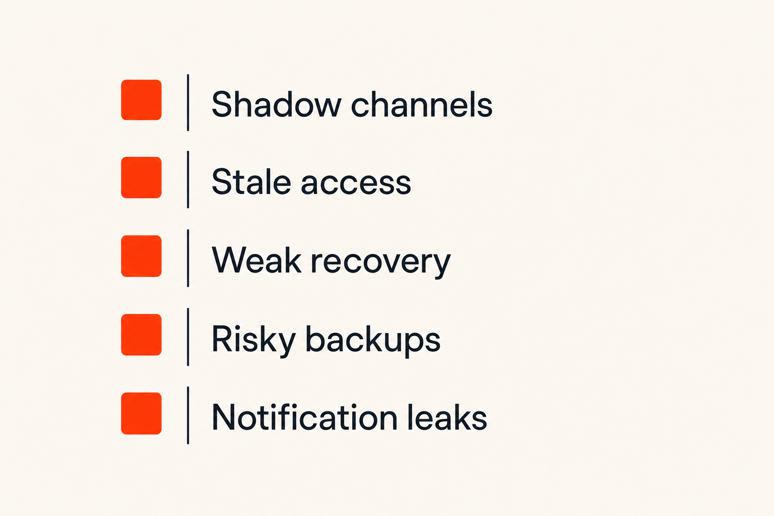 Checklist of common secure messaging rollout failure modes
