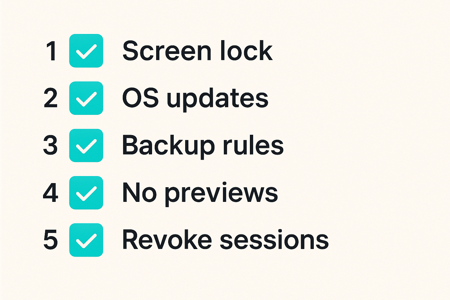 Device risk checklist for encrypted messaging endpoints