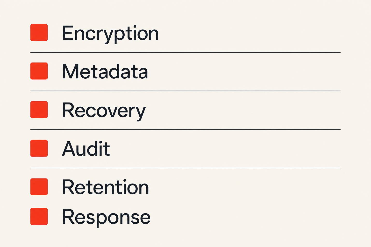 Checklist for evaluating secure messaging vendors